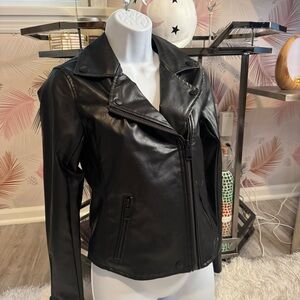 The Saige Faux-Leather Moto Jacket-Anthropologie